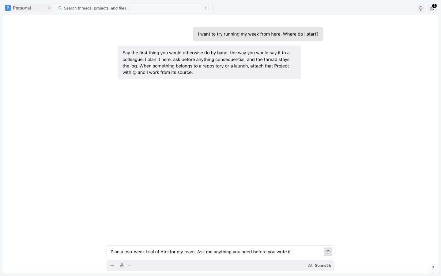 The home thread with your request in the composer